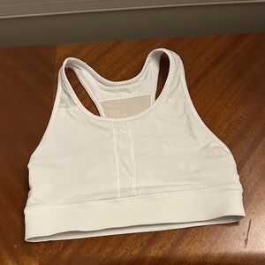 Fabletics Cream Racerback Sports Bra
